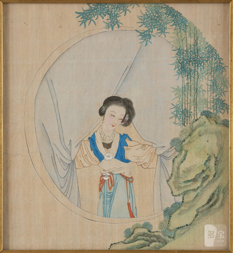Four paintings of 'Chinese beauties' by anonymous artist, - 图3